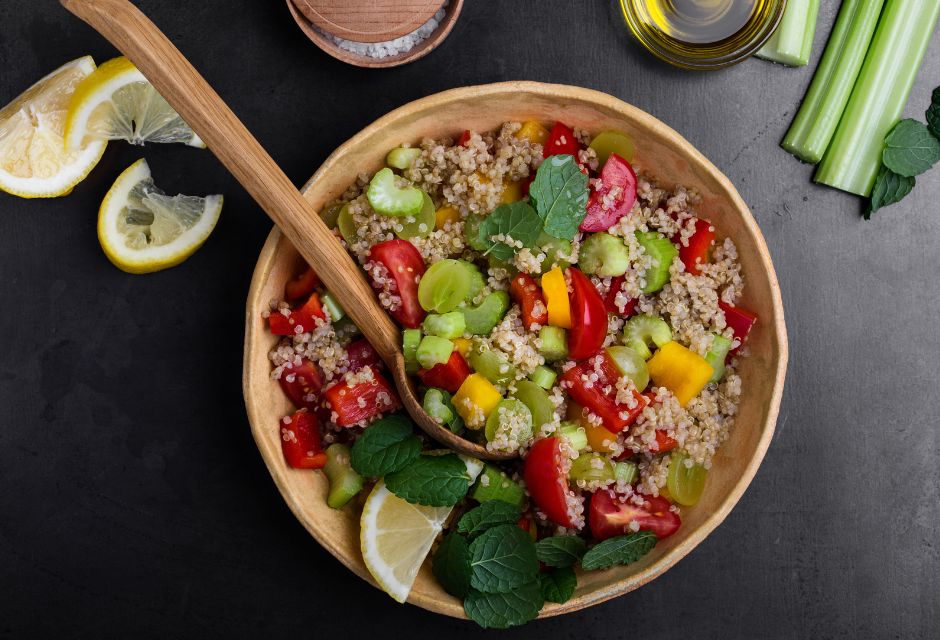 Salada de quinoa