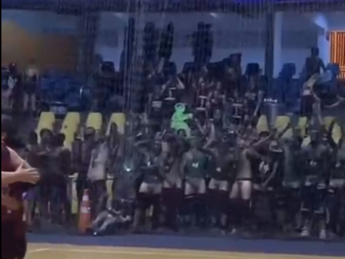 Vídeo: alunos de medicina fazem “punhetaço” em jogo de vôlei feminino |  Metrópoles