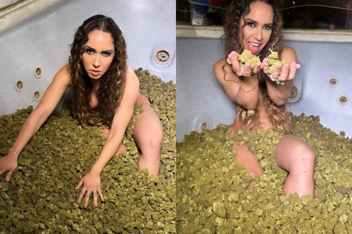 Mulher Melão faz ensaio com 50 kg de maconha: “Mulher Cannabis” | Metrópoles