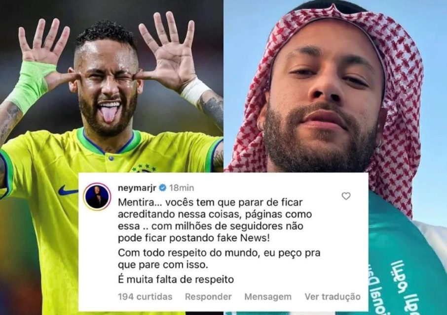 Neymar desmente notícia que não quer saída de Jorge Jesus - Metrópoles