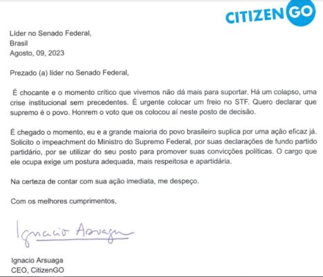 Pedido de impeachment de ministro do STF - Metrópoles