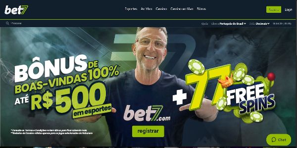 Site da Bet7 Brasil oferece diversas opções para quem deseja apostar