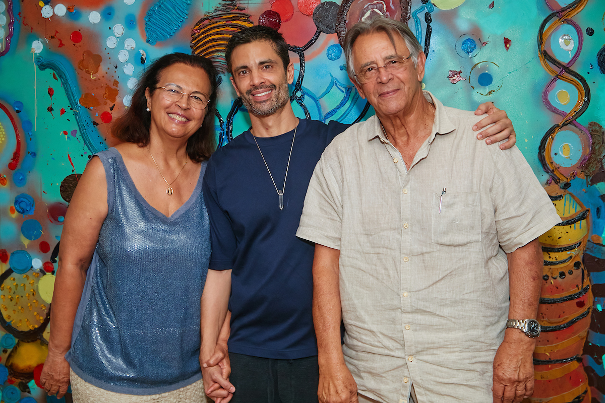 Os pais Janice e Ruy Lamas com Samuel