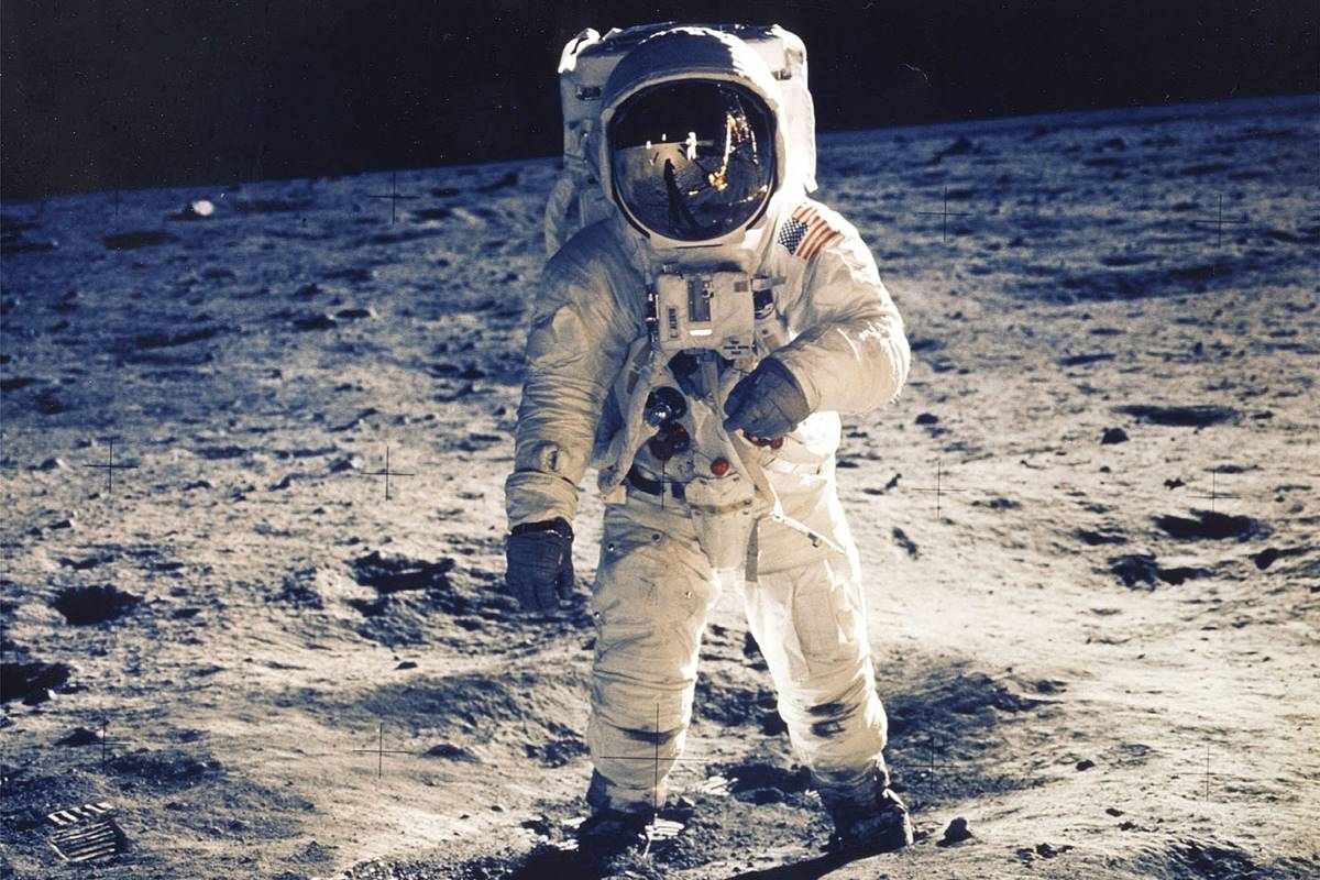 Kim Kardashian leva bronca da Nasa após divulgar teoria de conspiração 1 Astronauta Edwin E. Aldrin Jr. durante a missão Apollo 11