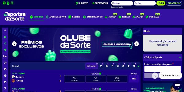 Você pode utilizar o promo code Esportes da Sorte ao se registrar