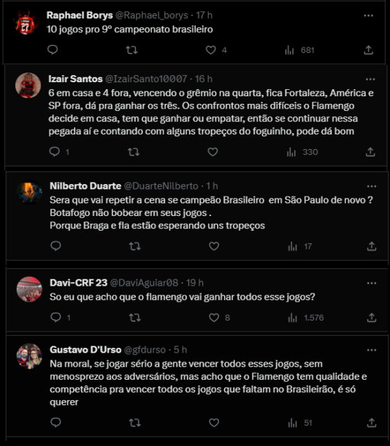 Torcedores do Flamengo animados com o time