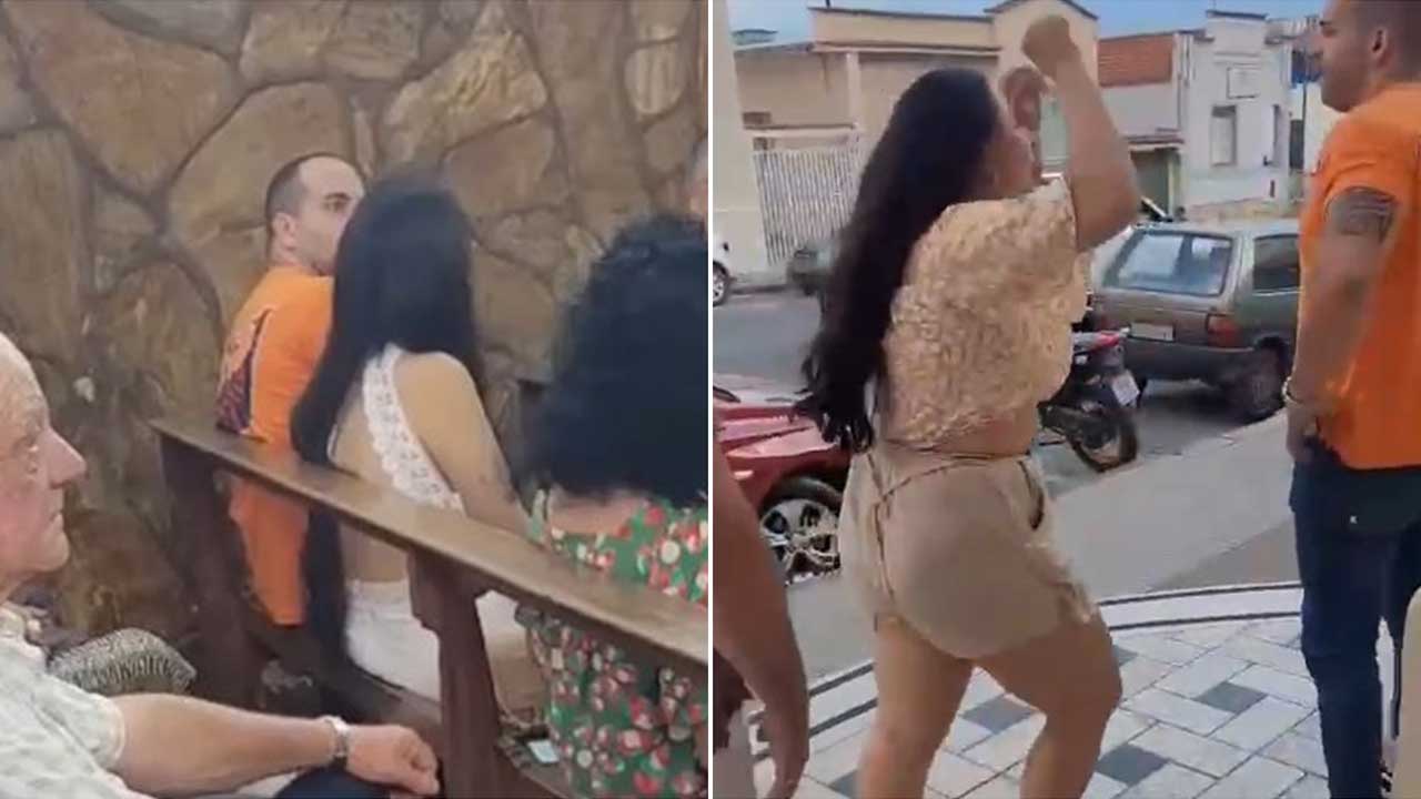 Vídeo: missa é interrompida após mulher flagrar marido com amante |  Metrópoles