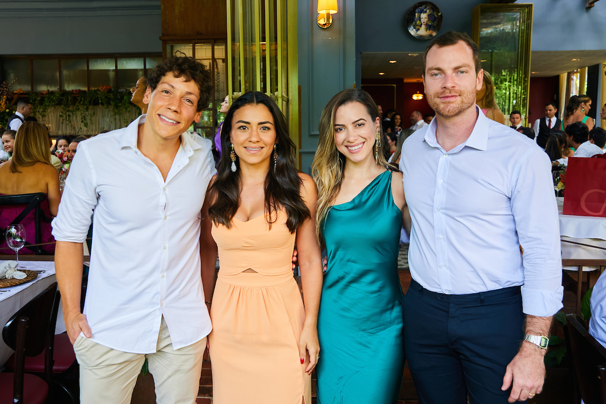 Caio Pereira, Caroline Helena, Camila Frelat e Erwann Frelat