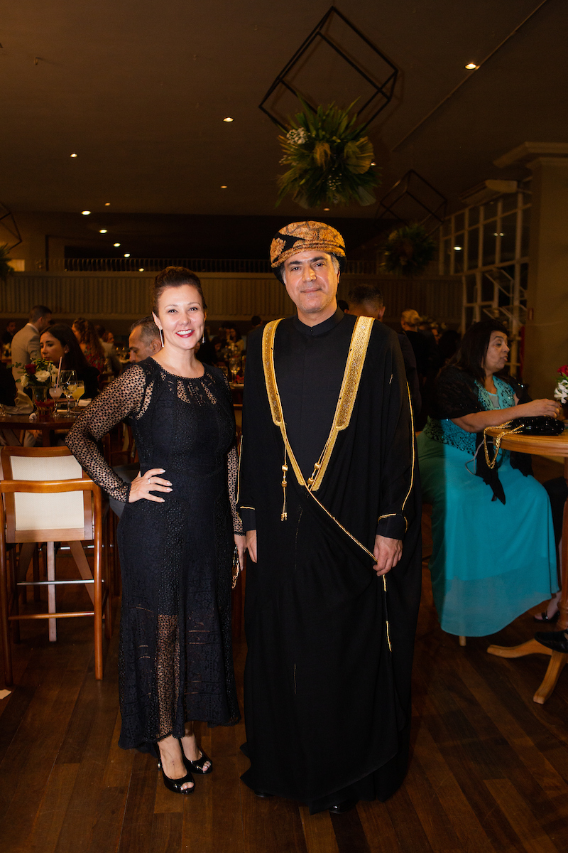 Karina Kufa e o embaixador do Sultanato de Omã no Brasil, Talal Al Rahbi