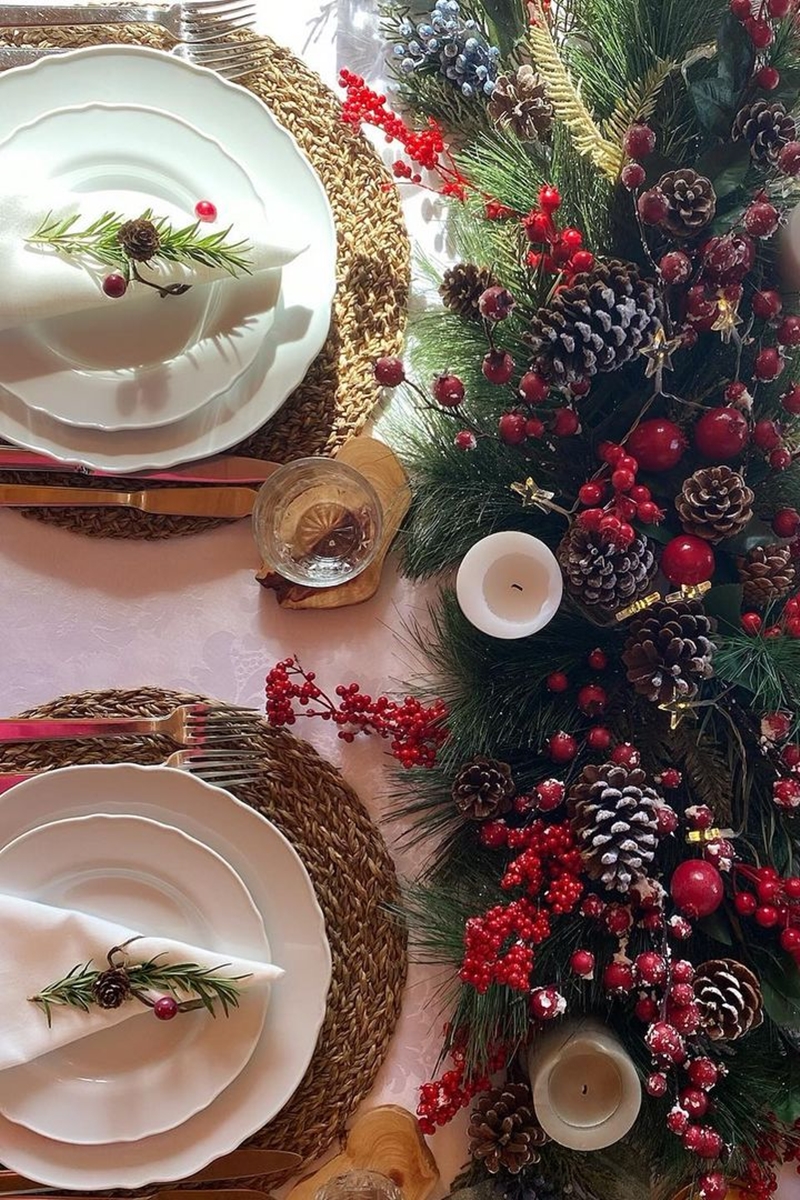 Decoração de mesa de Natal - Metrópoles