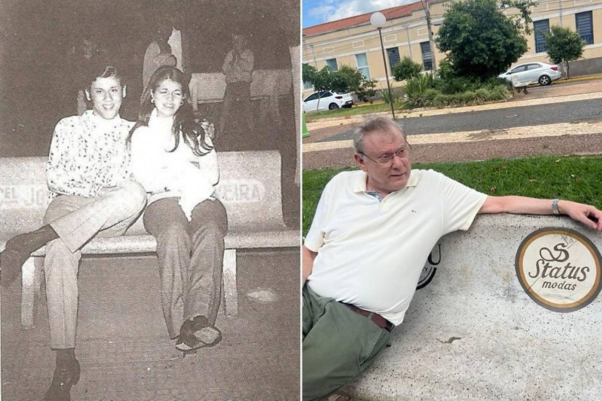 Montagem colorida de Milton Neves e a esposa, Lenice - Metrópoles