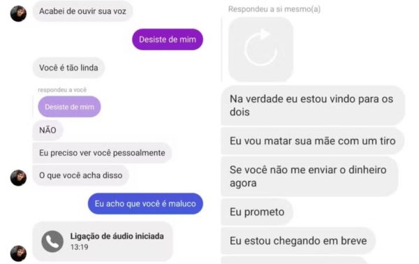 Imagem de conversa por mensagens - Metrópoles