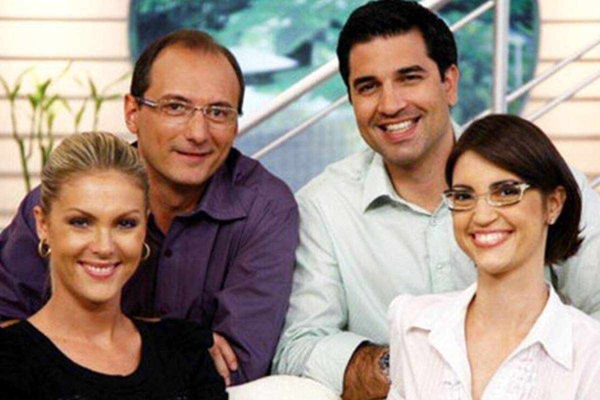 Ana Hickmann, Edu Guedes, Chris Flores e Britto Jr no Hoje em Dia - Metrópoles