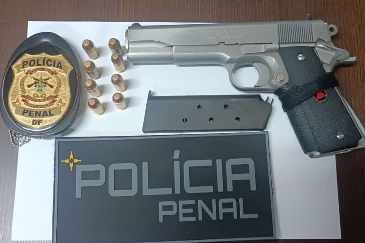 Pistola apreendida com criminoso nessa segunda-feira (15/1)