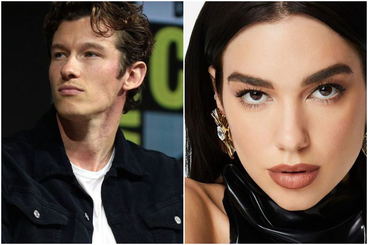 Montagem com as fotos de Callum Turner e Dua Lipa - Metrópoles