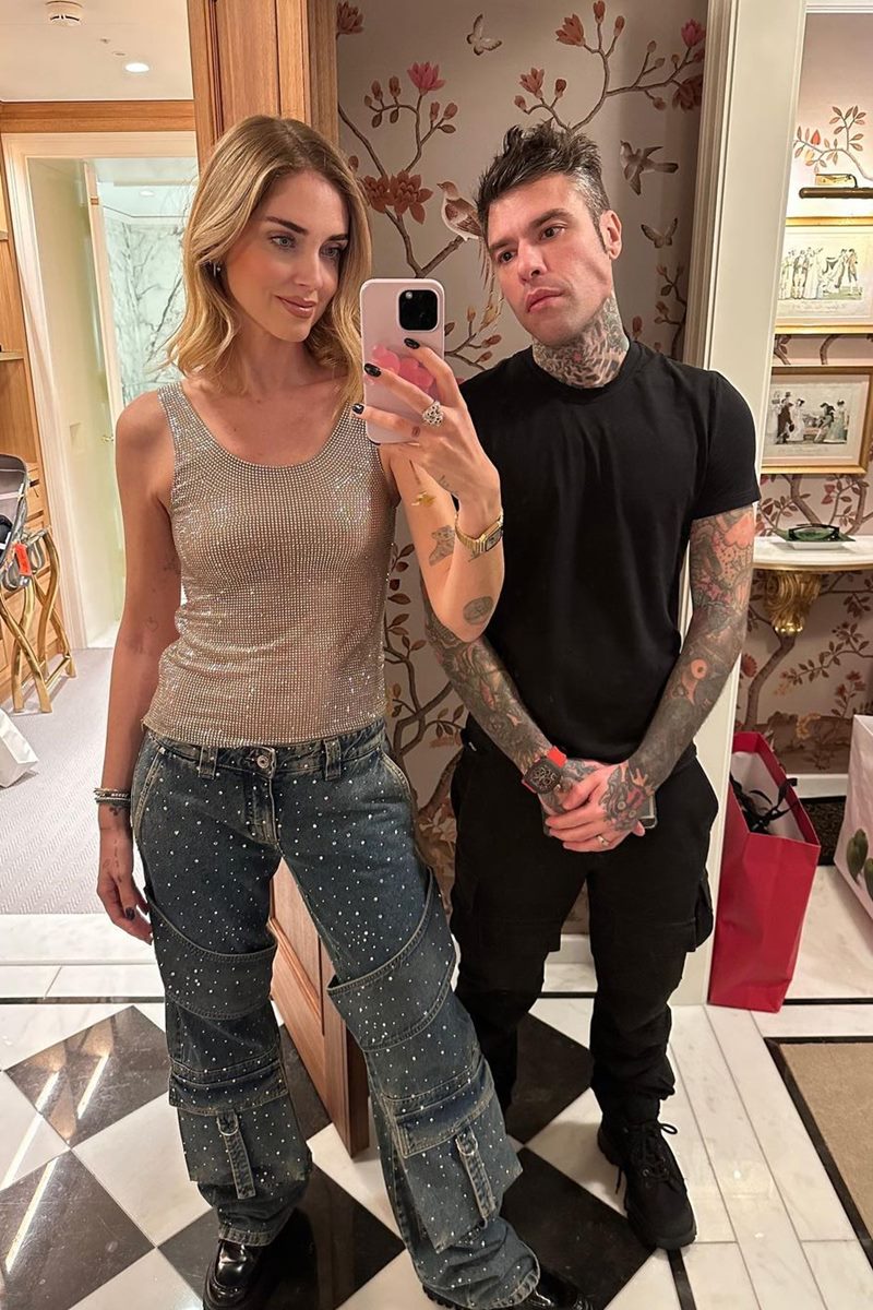 Foto no espelho de Chiara Ferragni e Fedez 