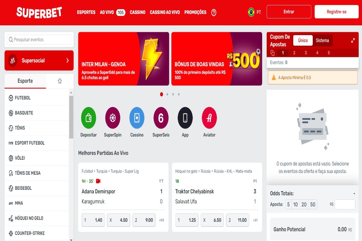 Site da Superbet Brasil é fácil de usar - APOSTAS