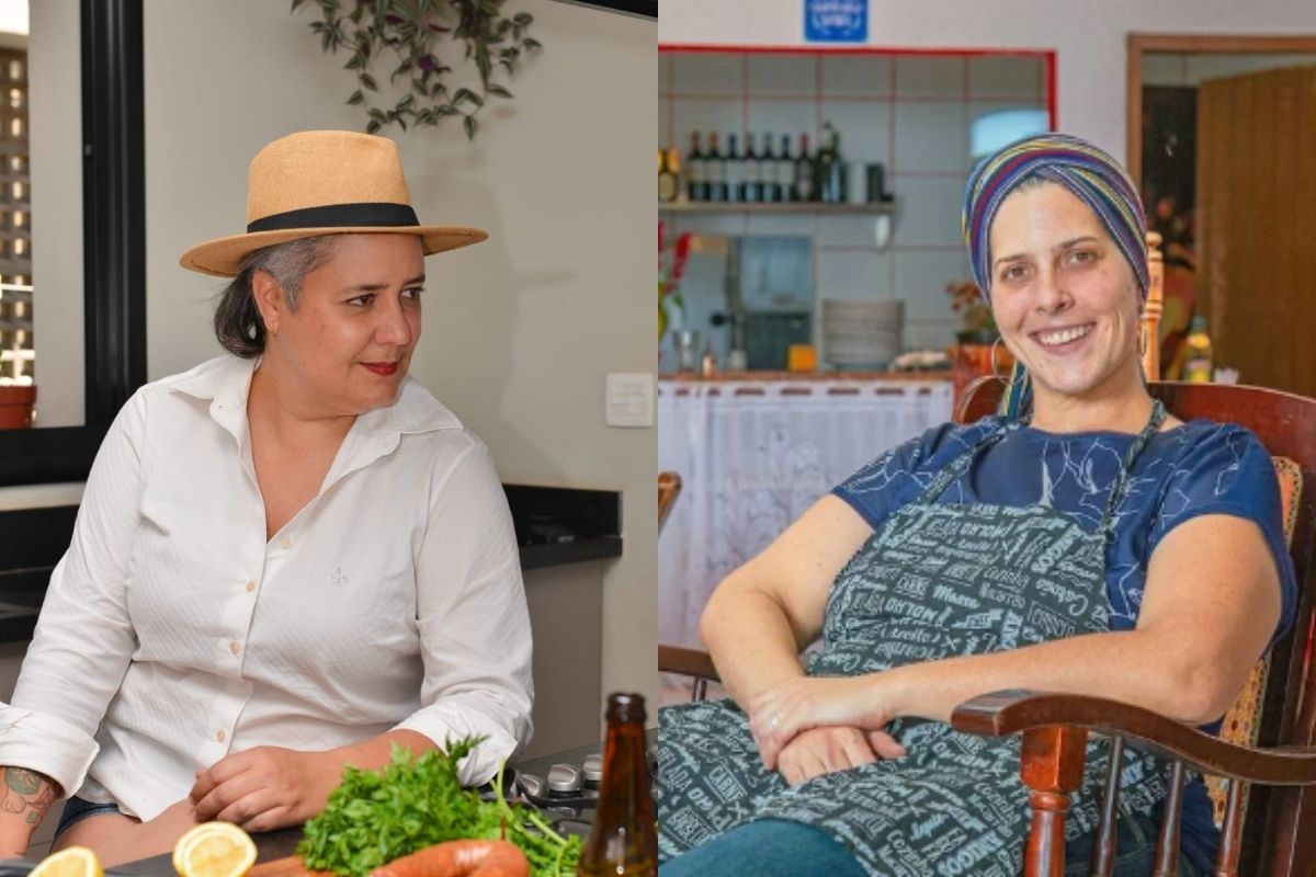 Foto colorida de duas chefs de cozinha - Metrópoles