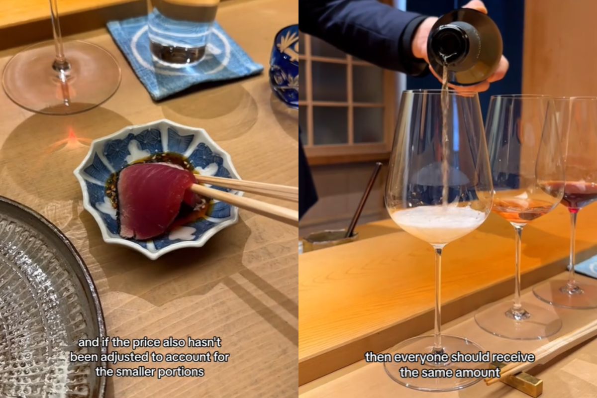 Foto colorida de um prato de comida e dois japoneses -Metrópoles