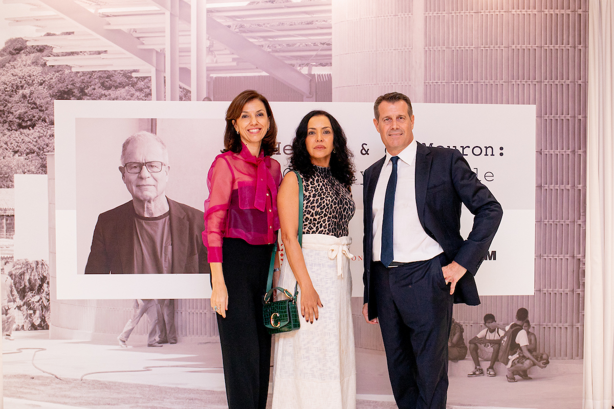 Enrica Battistutta, embaixatriz da Suíça, Claudia Meireles e Pietro Lazzeri, com o embaixador da Suíça no Brasil