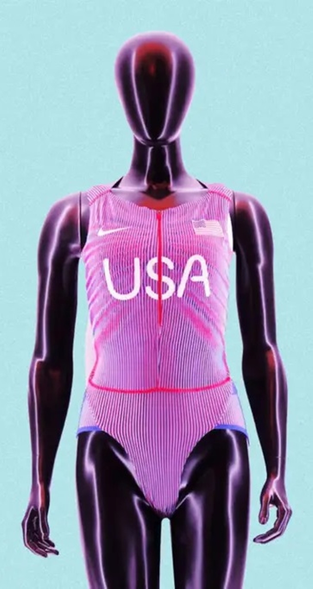 Uniforme rosa desenvolvido pela Nike para atletas dos Estados Unidos usarem nas Olimpíadas de Paris - Metrópoles