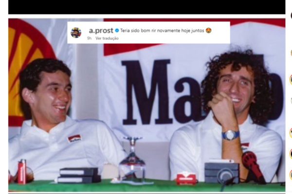 Print de publicação de Alain Prost