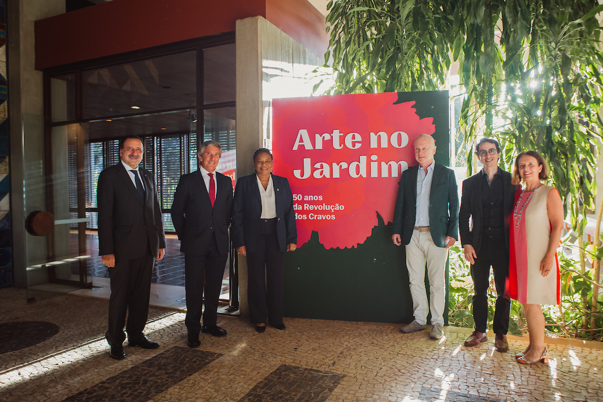 João Marques da Cruz; Luis Faro Ramos, embaixador de Portugal; a ministra da Cultura, Margareth Menezes; Benjamin Weil, Marcelo Jorge e Alexandra Pinho