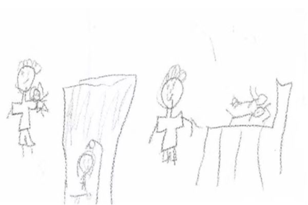 Uma menina, de 7 anos, desenhou o estupro cometido pelo próprio pai/Metrópoles