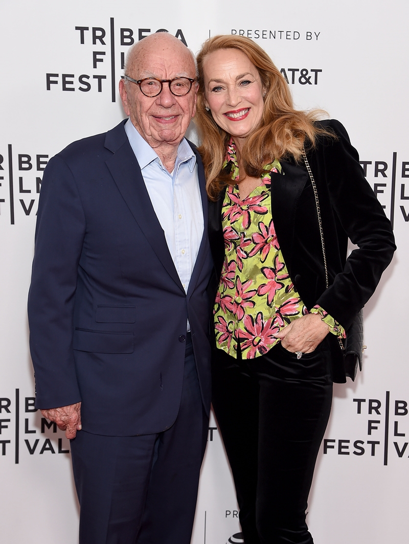 Rupert Murdoch e Jerry Hall em 2019