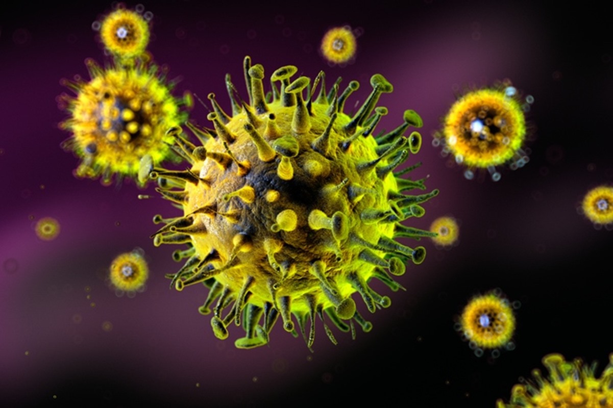 Ilustração de vírus da gripe - Metrópoles