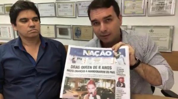 flavio bolsonaro e jornalista ricardo lyra