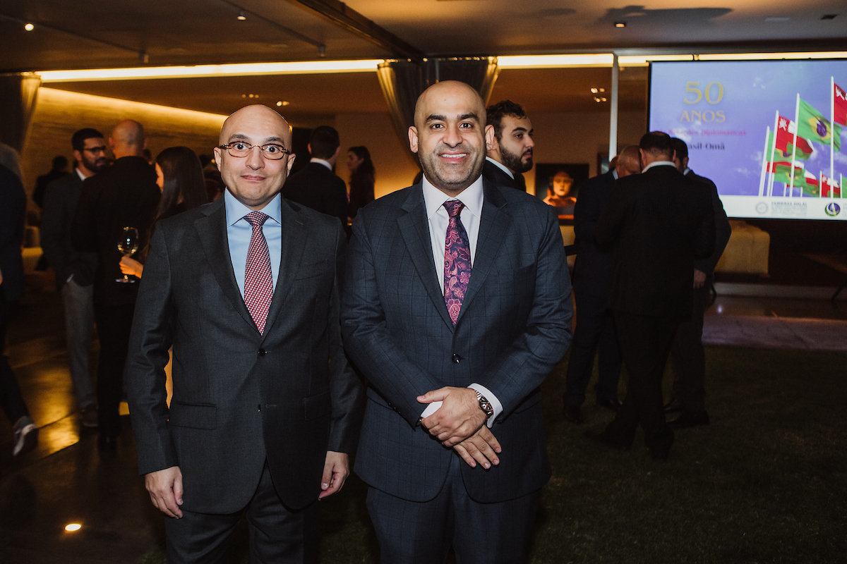 Embaixador do Kuwait, Talal Rashed Almansour e o embaixador do Bahrein no Brasil, Bader Abbas Al-Hulaibi