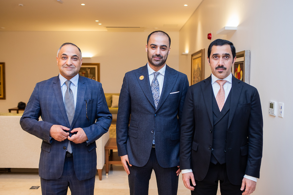 Abdulmohsin Oman; Ali Mohamed Alshebani e; o Embaixador do Catar no Brasil, Ahmad bin Mohammed Al Shebani