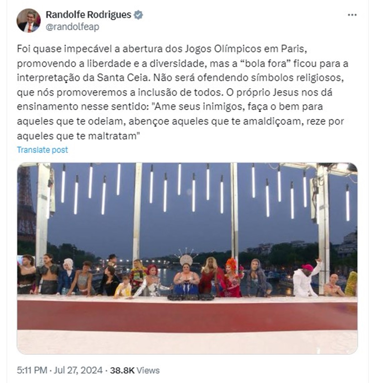 Printscreen de twitter do senador randolfe rodrigues - Metrópoles