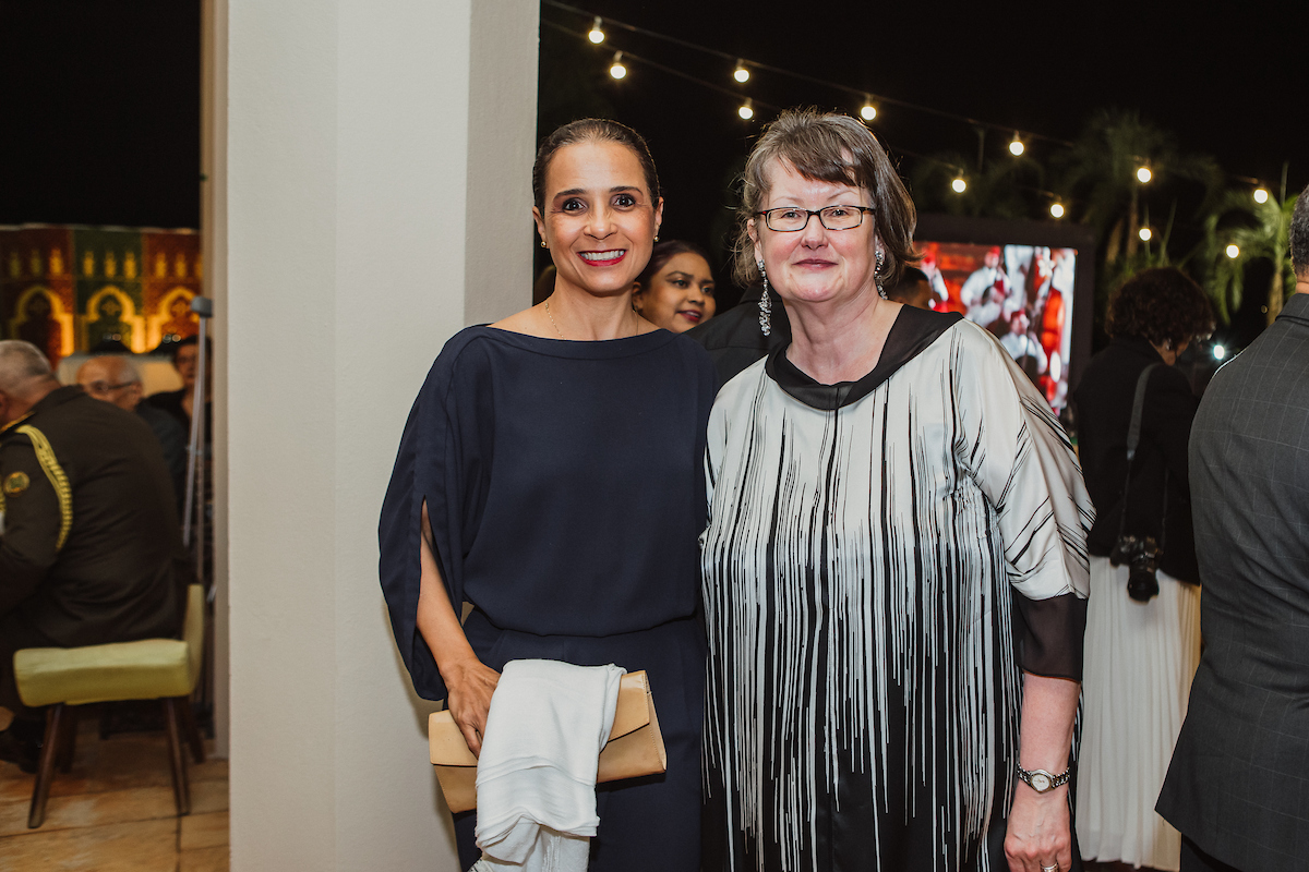 Embaixadora do Haiti, Rachel Coupaud e a embaixadora de Luxemburgo, Beatrice Kirsch