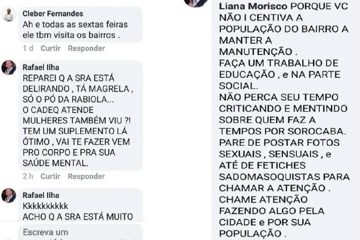 Rafael Ilha ofende por mensagens moradora de Sorocaba (SP)/ Metrópoles 