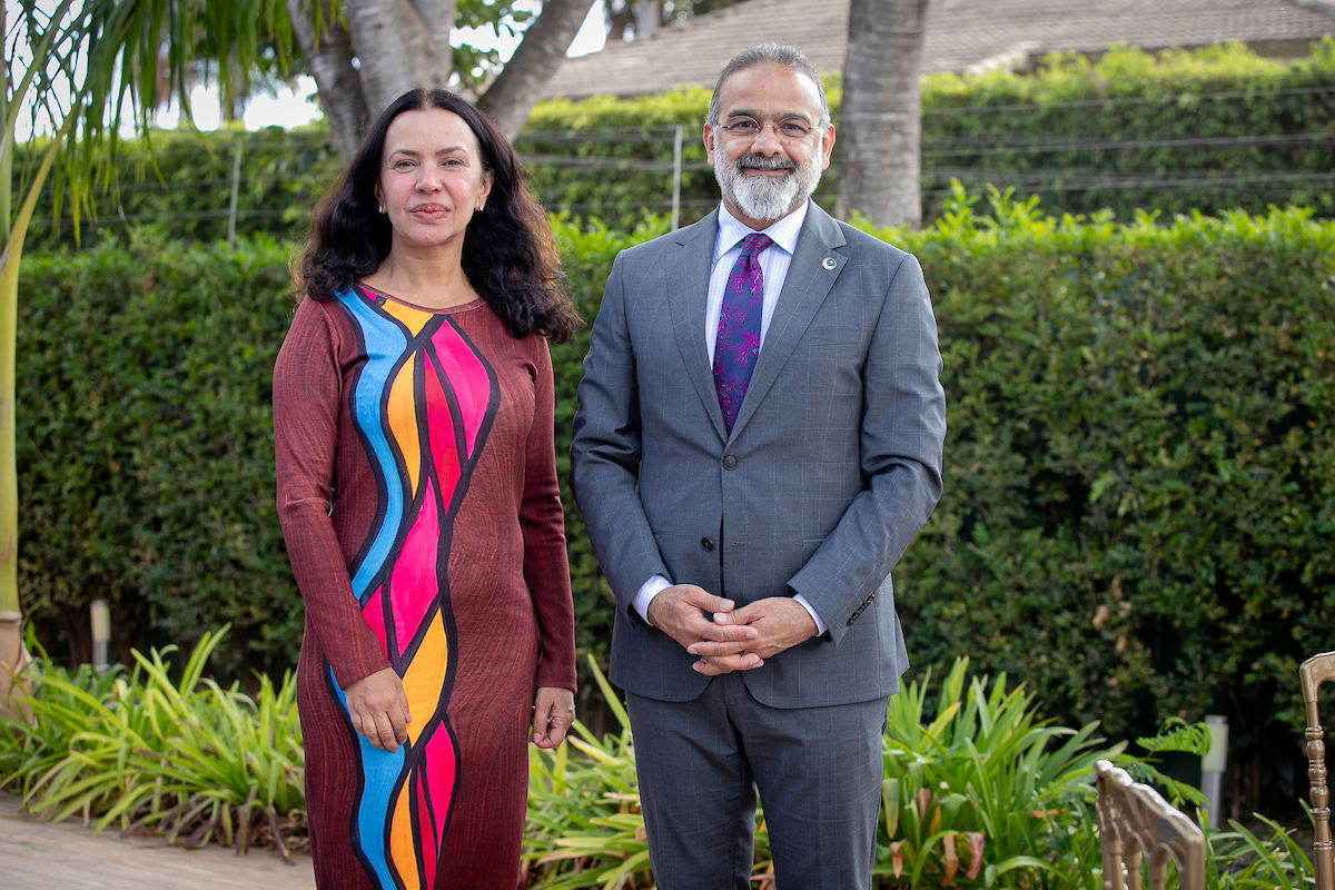 Claudia Meireles e o embaixador do Paquistão, Murad Ashraf Janjua