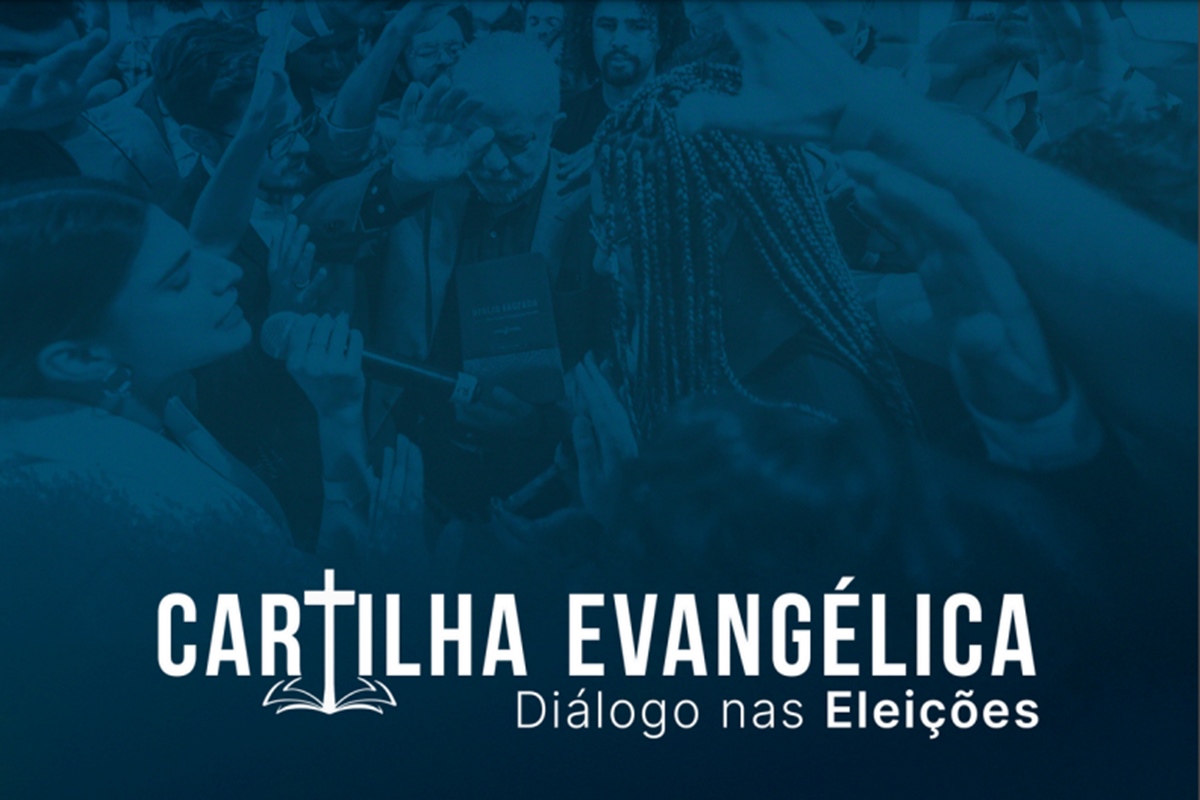 Imagem colorida de cartilha evangélica publicada pelo PT em ano eleitoral