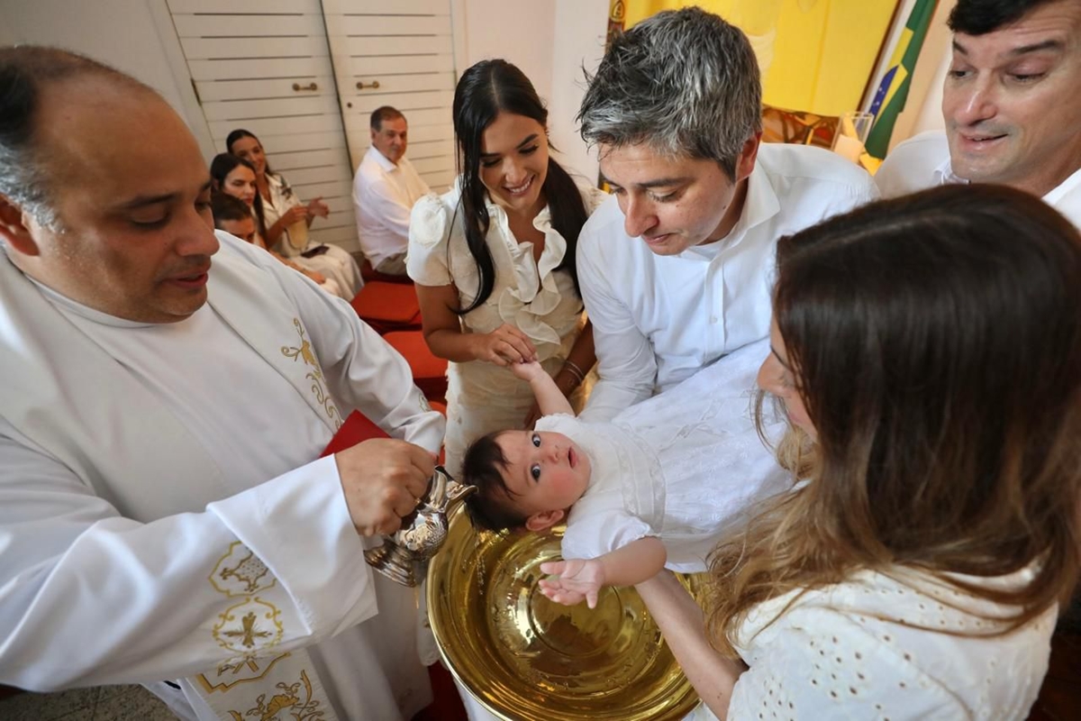 Batizado de João Francisco, filho do senador Carlos Portinho - Metrópoles