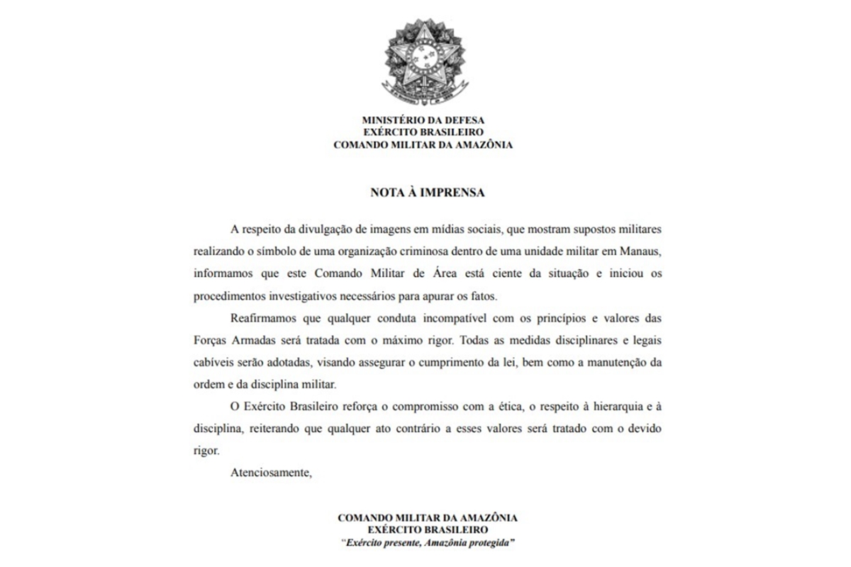 Nota do Exército