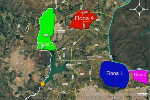 Floresta Nacional de Brasília (Flona) mapa