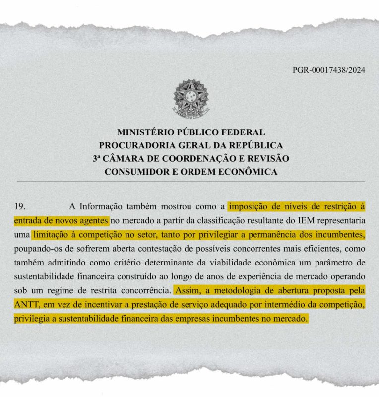 Novo marco regulatório beneficia grandes empresas do setor, diz parecer do MPF