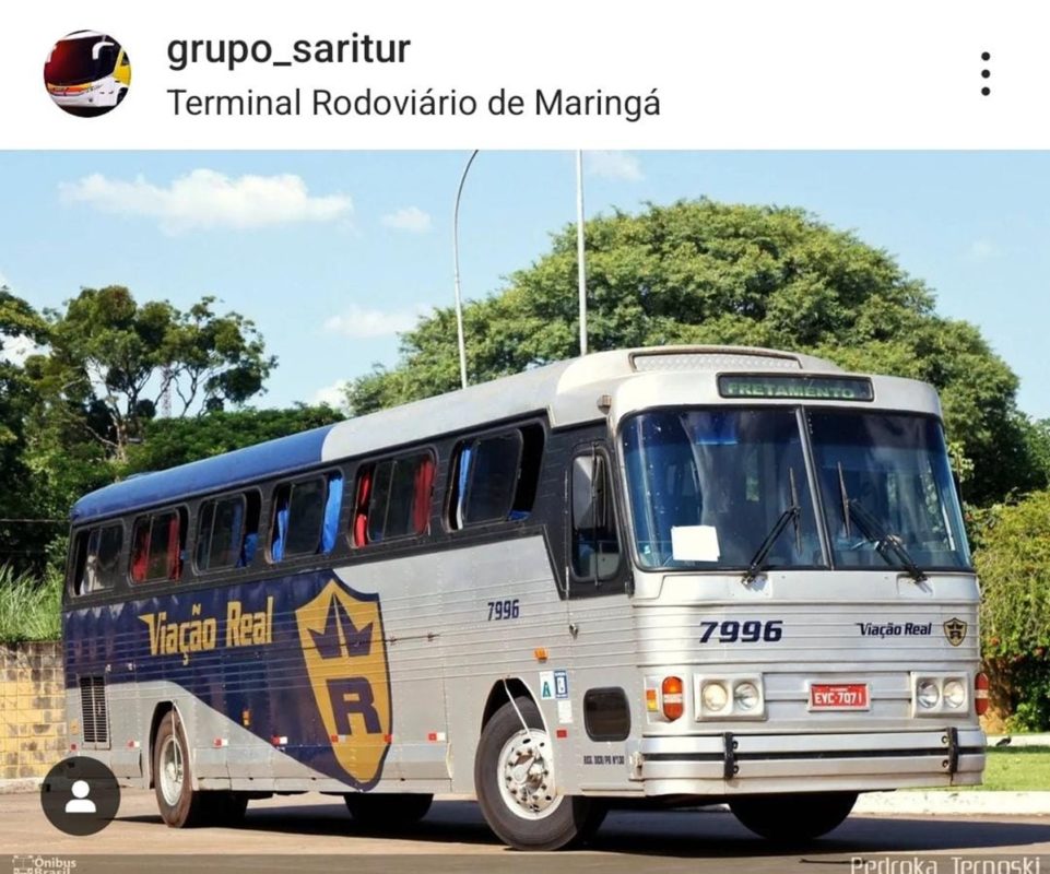 Ônibus da Viação Real, empresa que era do senador Rodrigo Pacheco