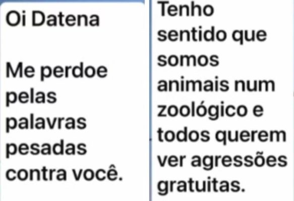 Datena deu uma cadeirada em Marçal ao vivo durante debate neste domingo (15/9), mensagens pedindo desculpas foram enviadas na sexta (13) - Metrópoles