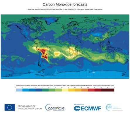 Observatório climático Copernicus aponta mancha de poluição sobre o Brasil. SP está no top 5 entre cidades com pior qualidade de ar do mundo - Metrópoles