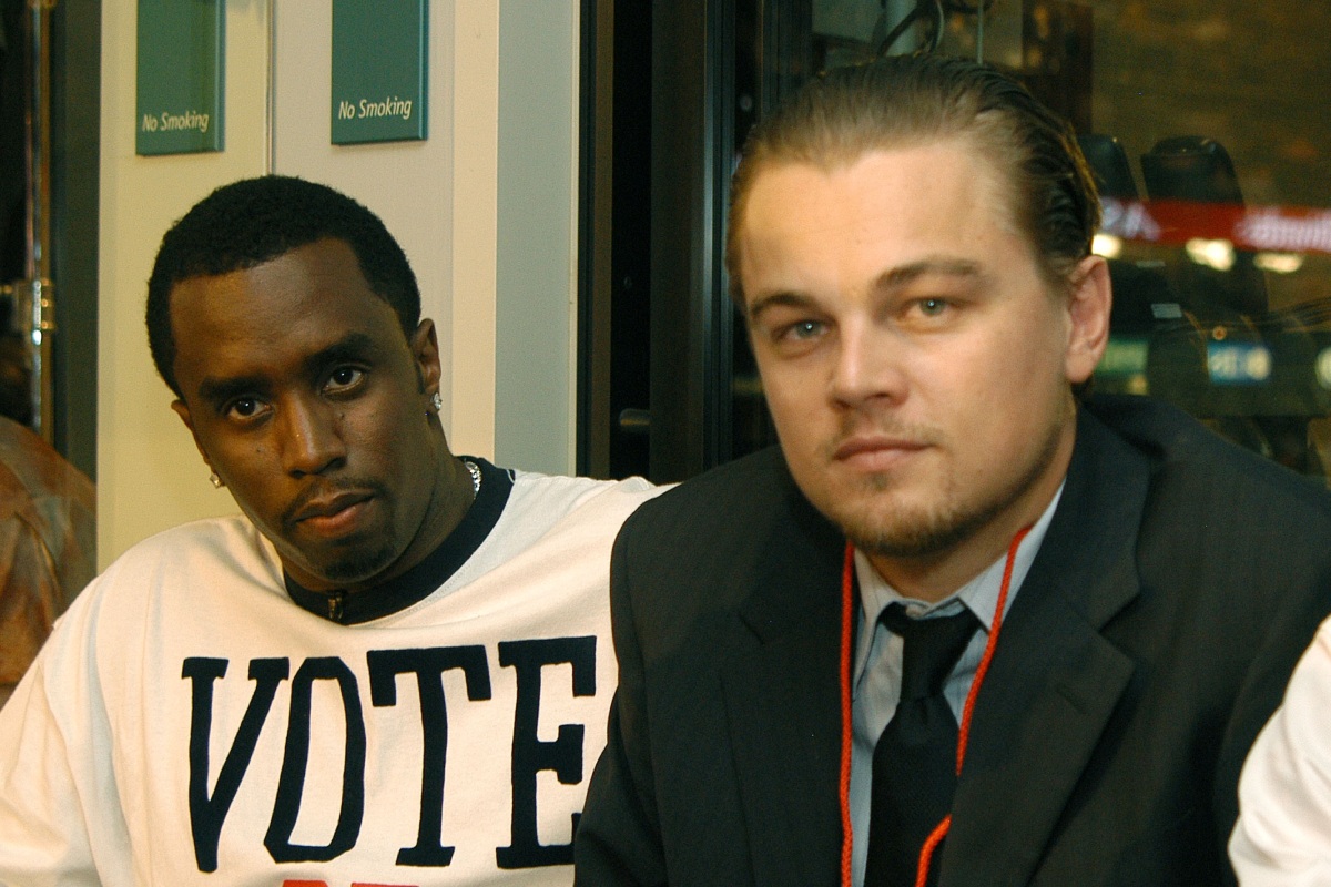 Imagem colorida de Leonardo DiCaprio com Diddy