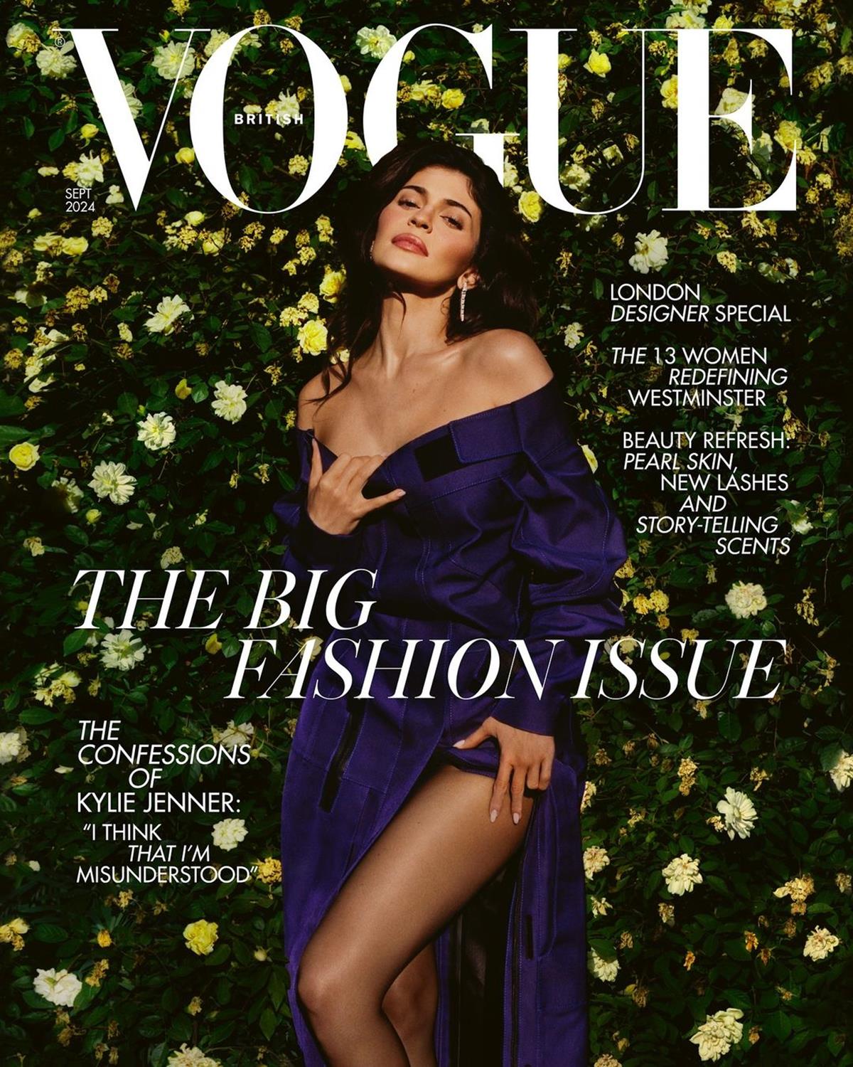 Na imagem com cor, capa da revista Vogue Britânica - Metrópoles