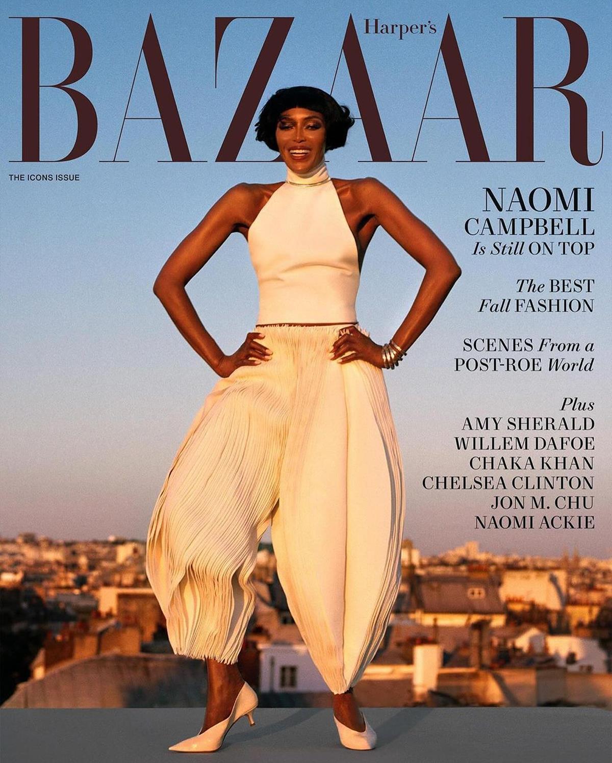 Na imagem com cor, capa da revista de moda Harper's Bazaar - Metrópoles