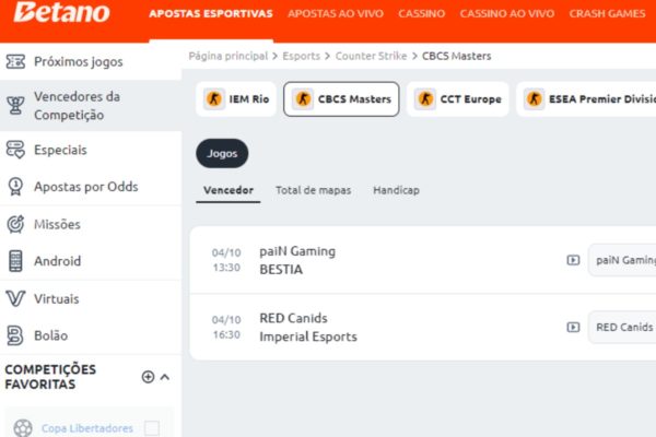 Betano eSports-APOSTAS