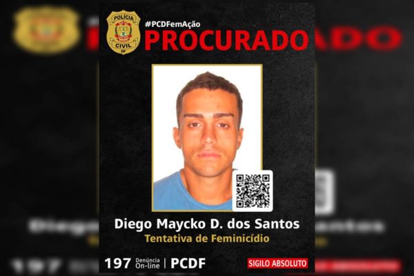 Foto colorida de homem procurado pela PCDF